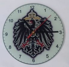 Wanduhr aus Glas - Reichsadler