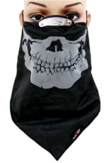 Biker Tuch - Grey Skull