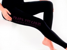 Frauen - Leggings - Aryan Valkyrie - Vegvisir - schwarz/lila - Motiv 2