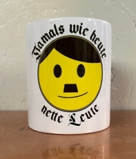 Tasse - Damals wie heute - Nette Leute - Gesicht