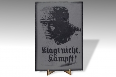 Schieferplatte - Klagt nicht, kämpft - Motiv 2 - XXL Format