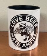 Tasse - schwarz - Love Beer Hate Antifa