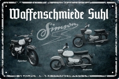 Blechschild - Simson - Waffenschmiede Suhl (quer) (433)