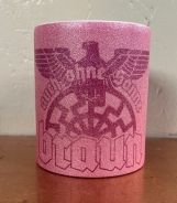 Glitzer Tasse - pink - Auch ohne Sonne braun - Motiv 3