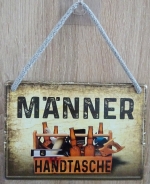 Hängeschild - Männerhandtasche