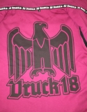 Druck18 Premium - Frauen Kapuzenjacke - Sonnenbraun - schwarz